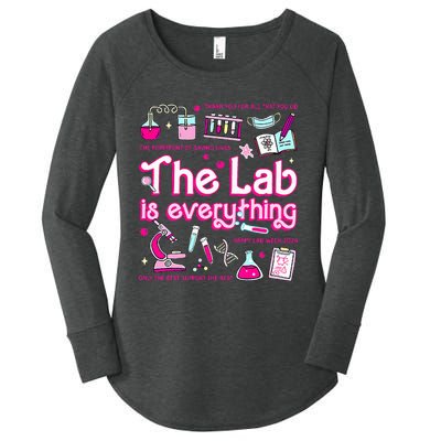 Retro Pink Funny Lab Is Everything Happy Lab Week 2024 Women's Perfect Tri Tunic Long Sleeve Shirt