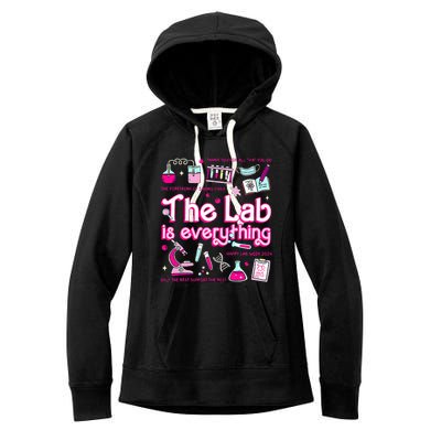 Retro Pink Funny Lab Is Everything Happy Lab Week 2024 Women's Fleece Hoodie