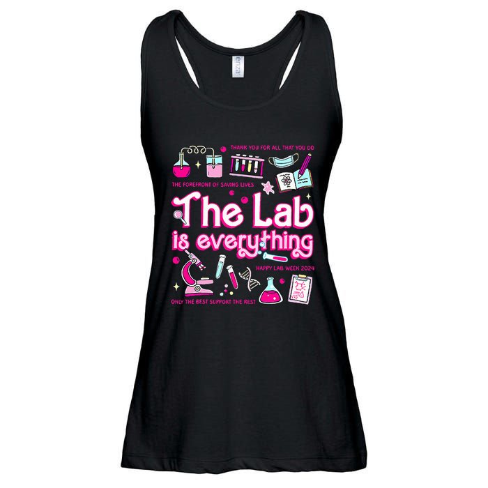 Retro Pink Funny Lab Is Everything Happy Lab Week 2024 Ladies Essential Flowy Tank