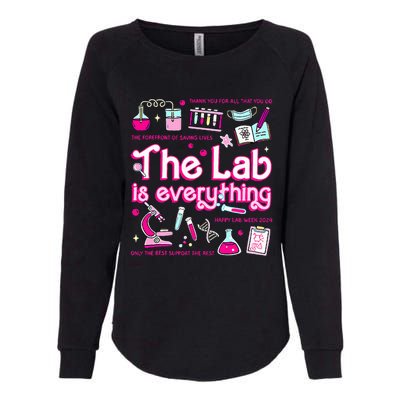 Retro Pink Funny Lab Is Everything Happy Lab Week 2024 Womens California Wash Sweatshirt