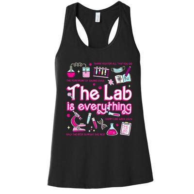 Retro Pink Funny Lab Is Everything Happy Lab Week 2024 Women's Racerback Tank