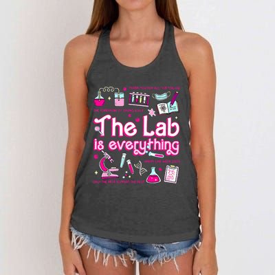 Retro Pink Funny Lab Is Everything Happy Lab Week 2024 Women's Knotted Racerback Tank