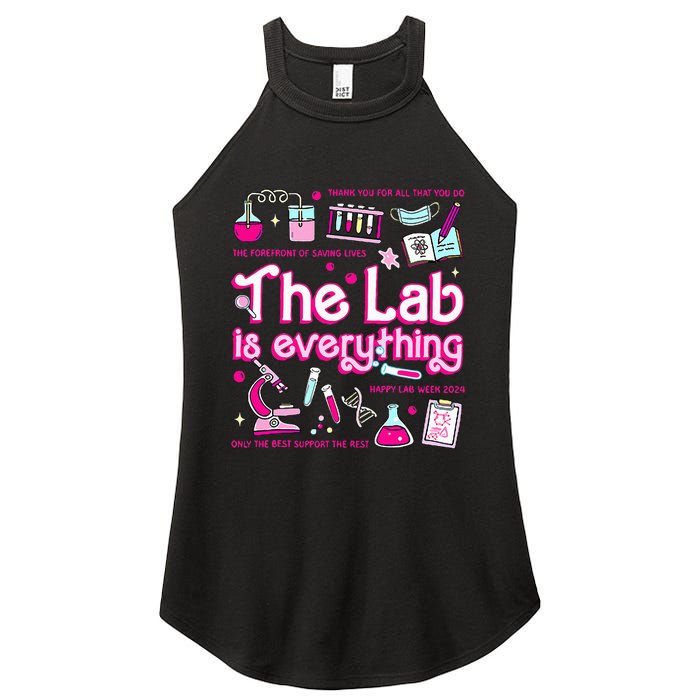 Retro Pink Funny Lab Is Everything Happy Lab Week 2024 Women's Perfect Tri Rocker Tank