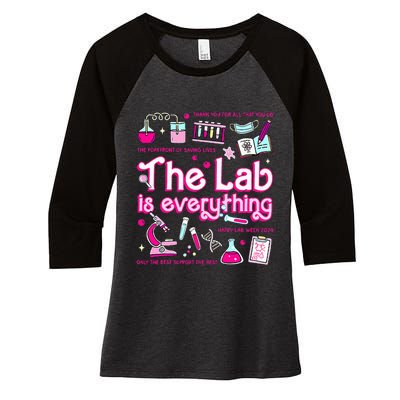 Retro Pink Funny Lab Is Everything Happy Lab Week 2024 Women's Tri-Blend 3/4-Sleeve Raglan Shirt