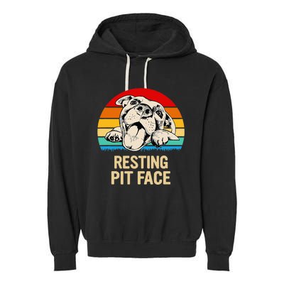 Resting Pit Face Garment-Dyed Fleece Hoodie