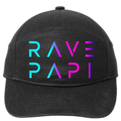 Rave Papiedm Festival Raver Daddy Fathers Groovy Cool 7-Panel Snapback Hat