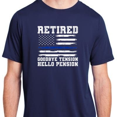 Retired Policeman Funny Sheriff Retirement Gift Police Adult ChromaSoft Performance T-Shirt