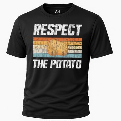 Respect Potato Funny Potatoes Vegetables Chips Eater Cooling Performance Crew T-Shirt
