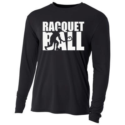 Racquetball Player Funny Racquetball Practice Session Cooling Performance Long Sleeve Crew