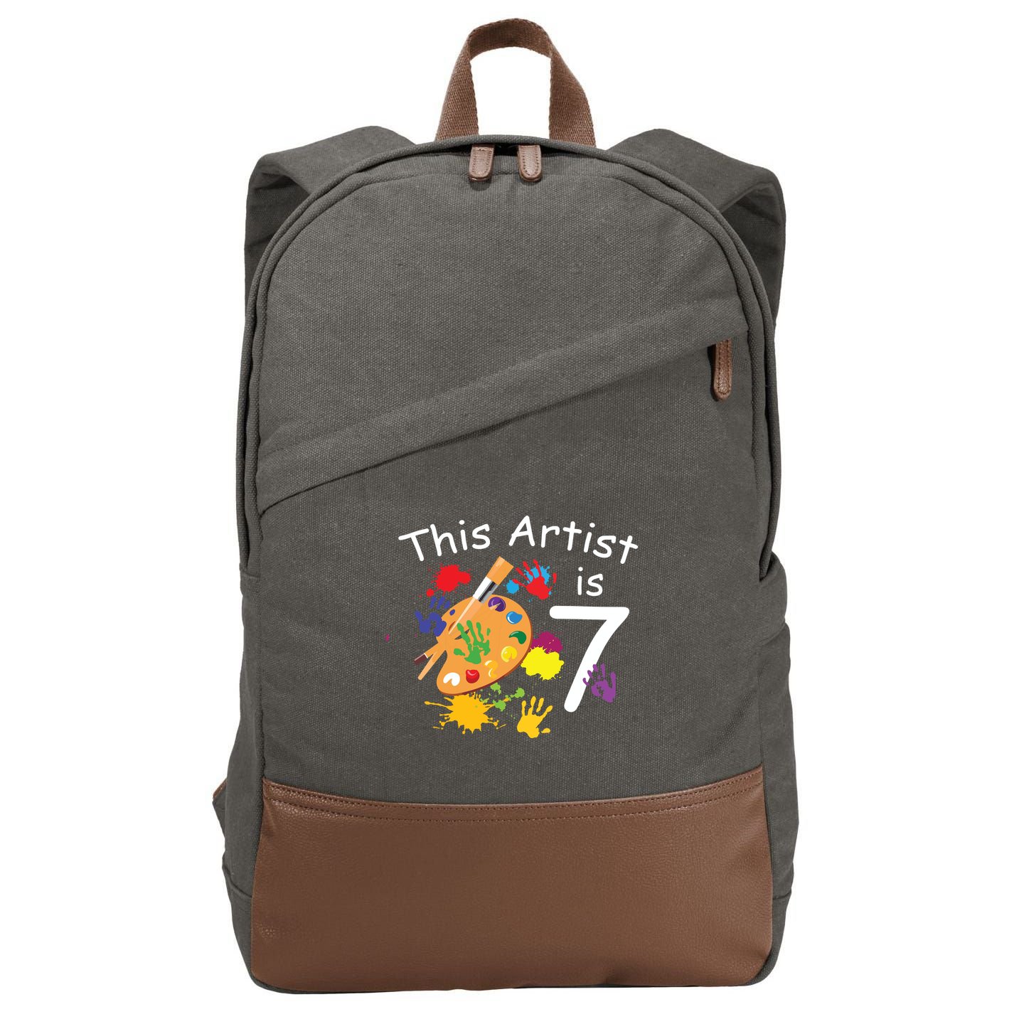 Rock Painting Funny I Paint Rocks Superpower Gift Cotton Canvas Backpack