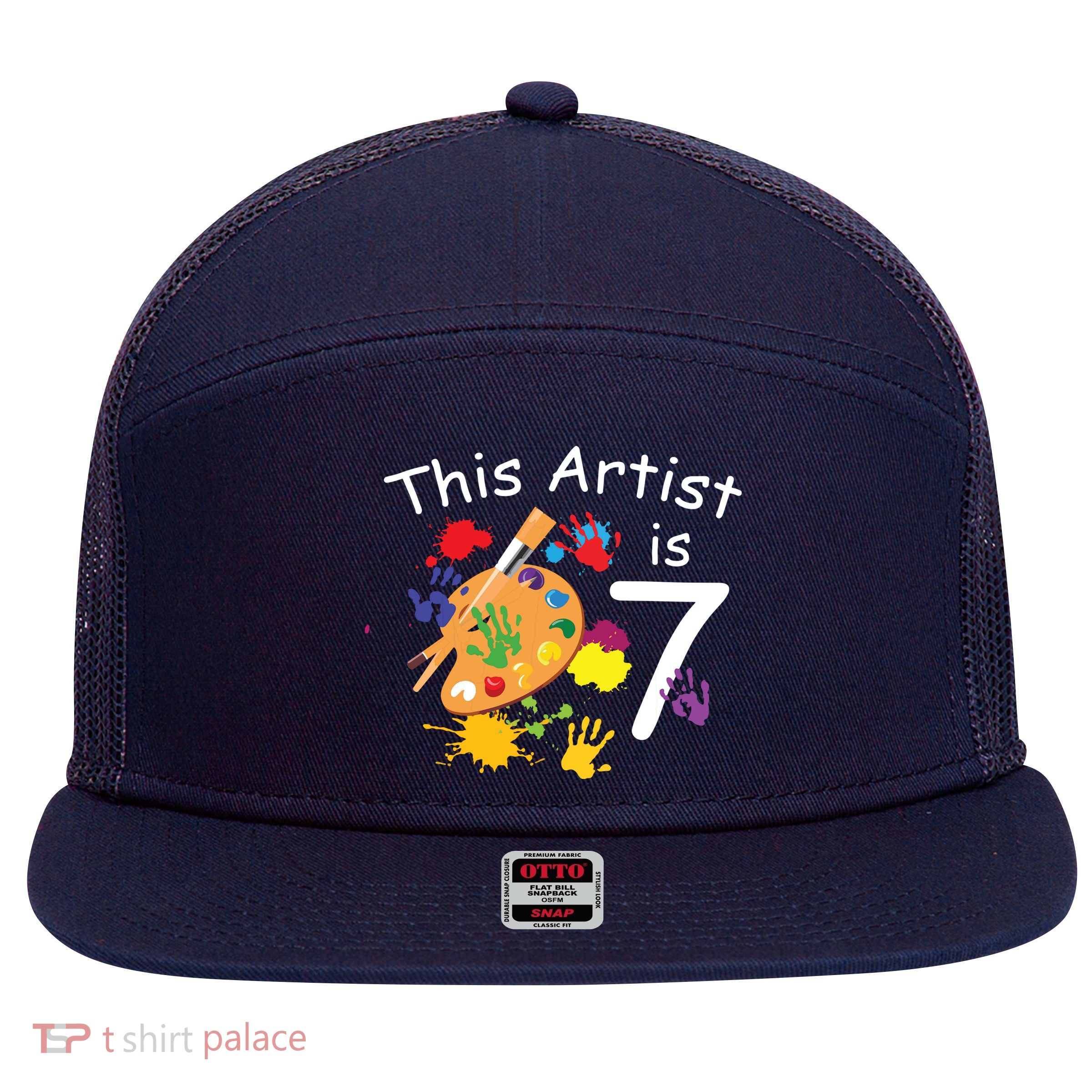 Rock Painting Funny I Paint Rocks Superpower Gift 7 Panel Mesh Trucker Snapback Hat