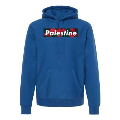 Red Palestine Free Palestine Free Gaza Palestine Flag Arabic Great Gift Premium Hoodie