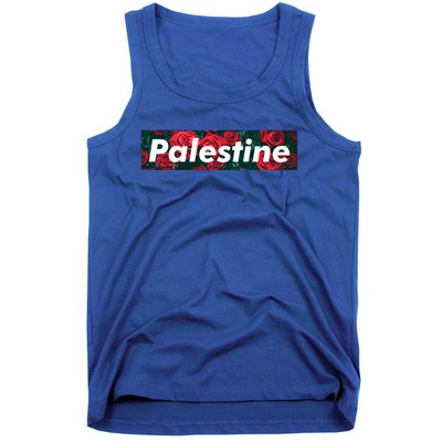 Red Palestine Free Palestine Free Gaza Palestine Flag Arabic Great Gift Tank Top