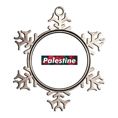 Red Palestine Free Palestine Free Gaza Palestine Flag Arabic Great Gift Metallic Star Ornament