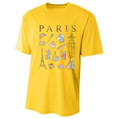 Ratatouille Paris Food & Places Collage Performance Sprint T-Shirt