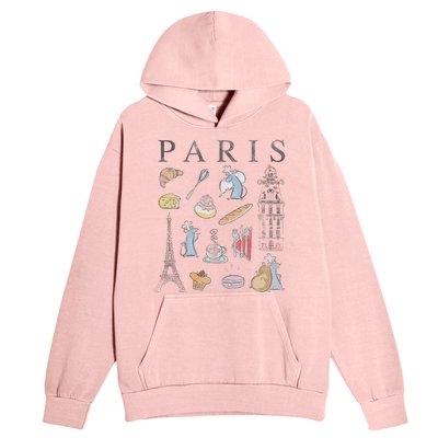 Ratatouille Paris Food & Places Collage Urban Pullover Hoodie