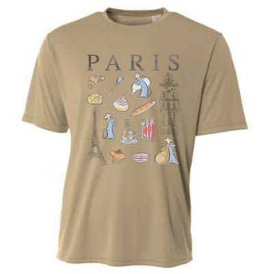 Ratatouille Paris Food & Places Collage Cooling Performance Crew T-Shirt