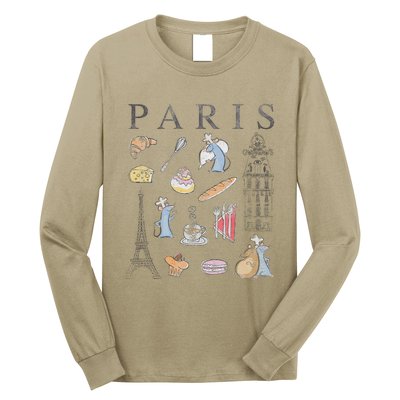 Ratatouille Paris Food & Places Collage Long Sleeve Shirt