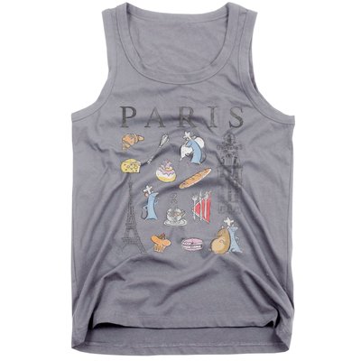 Ratatouille Paris Food & Places Collage Tank Top