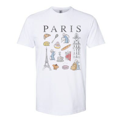 Ratatouille Paris Food & Places Collage Softstyle CVC T-Shirt