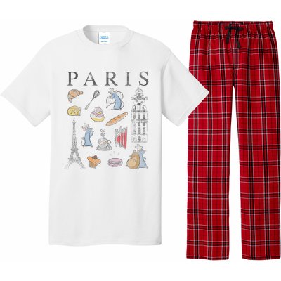 Ratatouille Paris Food & Places Collage Pajama Set