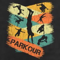 Retro Parkour For Boy Silhouette Vintage Free Running Tumbler