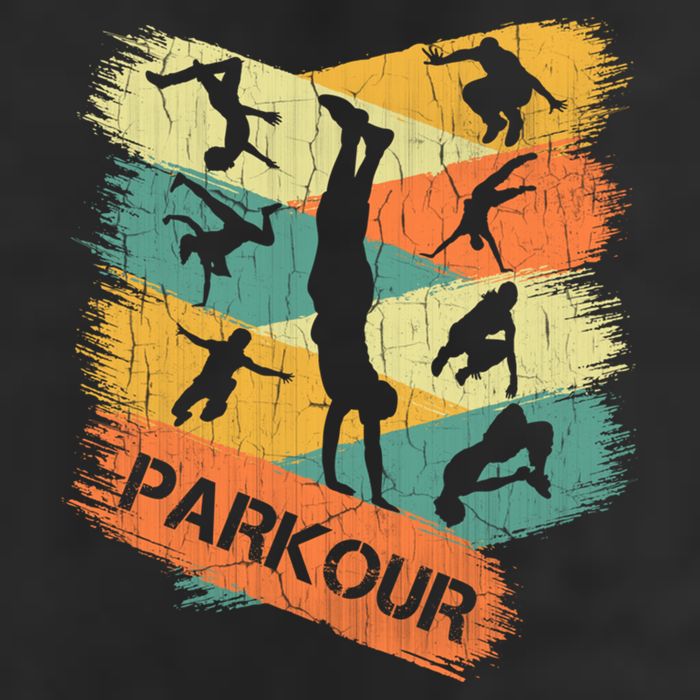 Retro Parkour For Boy Silhouette Vintage Free Running Tumbler