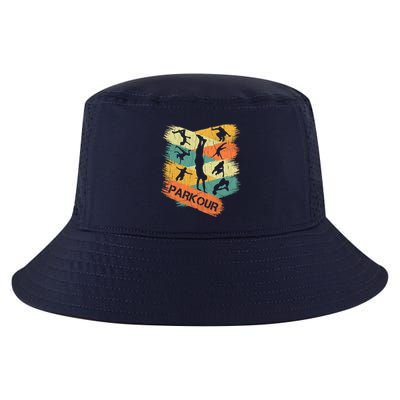 Retro Parkour For Boy Silhouette Vintage Free Running Cool Comfort Performance Bucket Hat