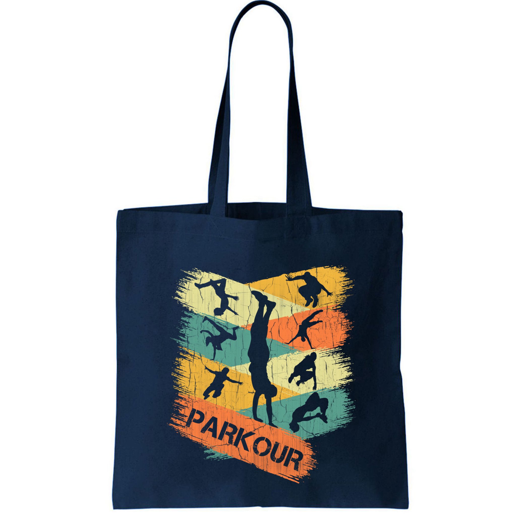 Retro Parkour For Boy Silhouette Vintage Free Running Bag