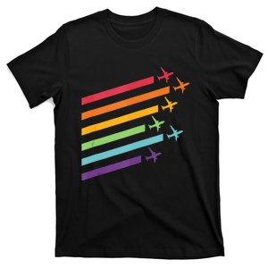 Rainbow Pride Flight Attendant Pilot LGBTQ  T-Shirt