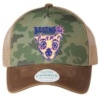 Resting Pit Face Funny Pit Bull Dog Legacy Tie Dye Trucker Hat