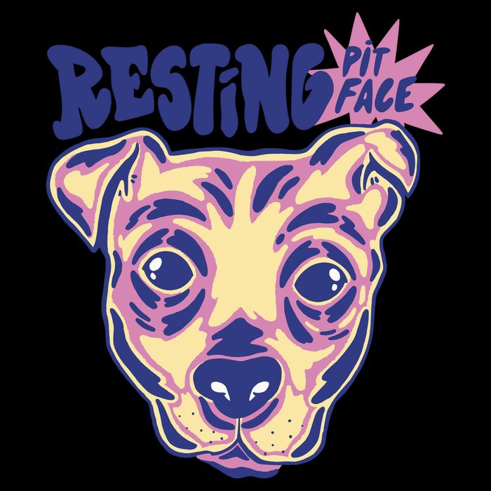 Resting Pit Face Funny Pit Bull Dog 7-Panel Snapback Hat