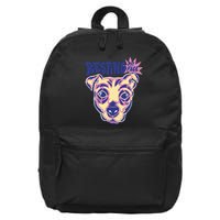 Resting Pit Face Funny Pit Bull Dog 16 in Basic Backpack