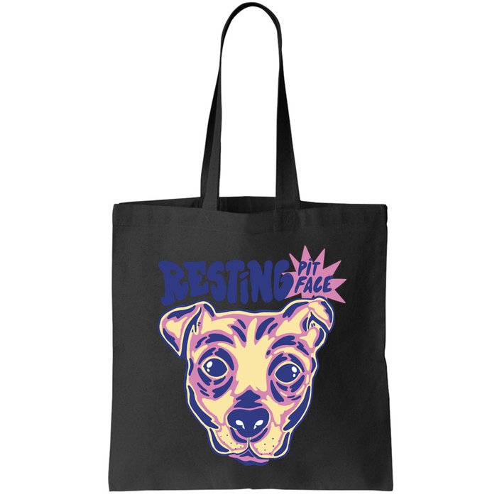 Resting Pit Face Funny Pit Bull Dog Bag