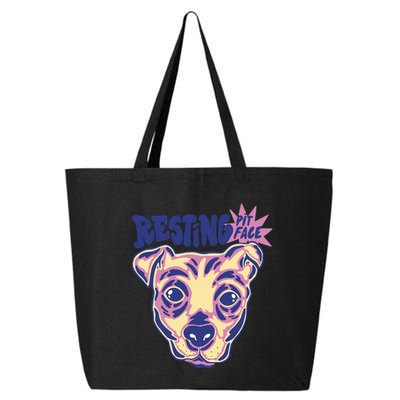 Resting Pit Face Funny Pit Bull Dog 25L Jumbo Tote