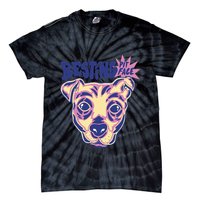 Resting Pit Face Funny Pit Bull Dog Tie-Dye T-Shirt