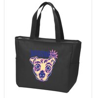 Resting Pit Face Funny Pit Bull Dog Zip Tote Bag