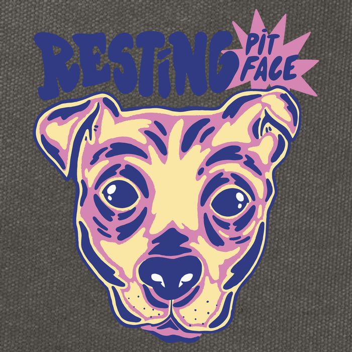 Resting Pit Face Funny Pit Bull Dog Cotton Canvas Backpack