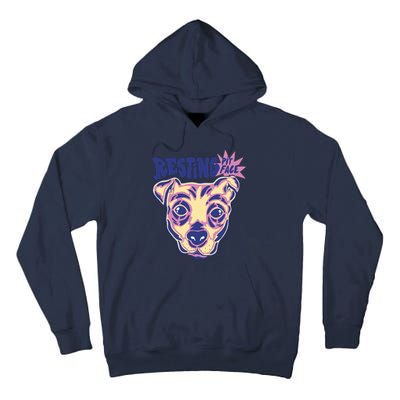 Resting Pit Face Funny Pit Bull Dog Tall Hoodie