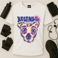 Resting Pit Face Funny Pit Bull Dog Performance Shirt