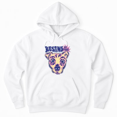 Resting Pit Face Funny Pit Bull Dog Hoodie