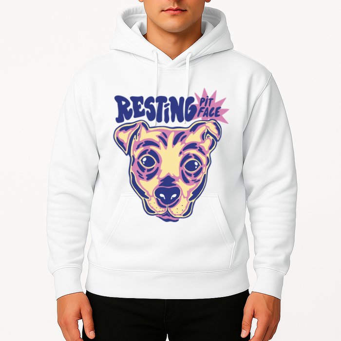 Resting Pit Face Funny Pit Bull Dog Hoodie