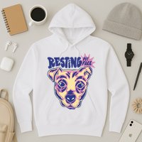Resting Pit Face Funny Pit Bull Dog Hoodie