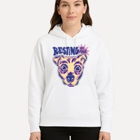 Resting Pit Face Funny Pit Bull Dog Hoodie