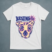 Resting Pit Face Funny Pit Bull Dog T-Shirt
