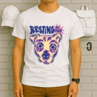 Resting Pit Face Funny Pit Bull Dog T-Shirt