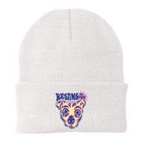 Resting Pit Face Funny Pit Bull Dog Beanie