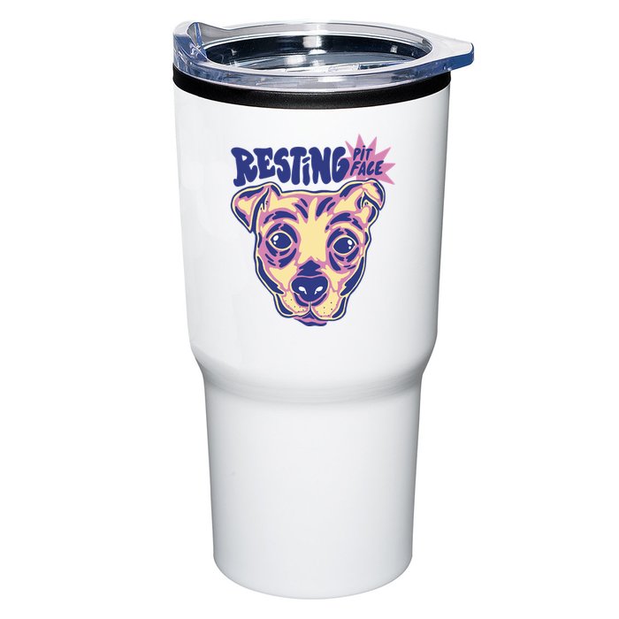 Resting Pit Face Funny Pit Bull Dog Tumbler
