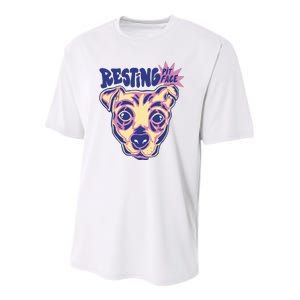 Resting Pit Face Funny Pit Bull Dog Youth Performance Sprint T-Shirt