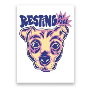 Resting Pit Face Funny Pit Bull Dog Poster